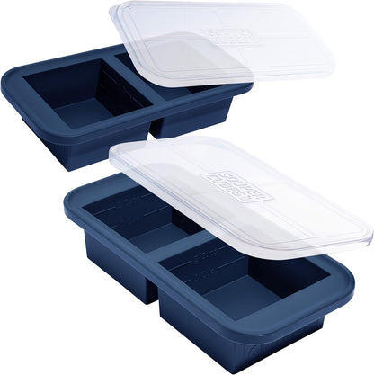 2 Cup Silicone Freezer Molds, Charcoal