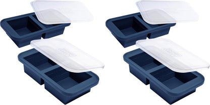 2 Cup Silicone Freezer Molds, Charcoal