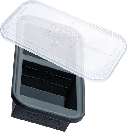 2 Cup Silicone Freezer Molds, Charcoal
