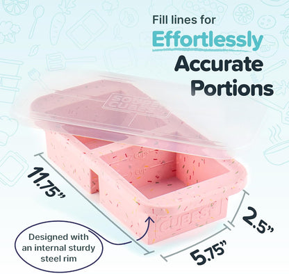 2 Cup Silicone Freezer Molds, Charcoal