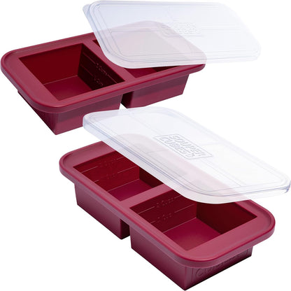 2 Cup Silicone Freezer Molds, Charcoal