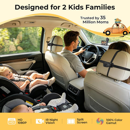 2026 Upgraded Baby Car Camera 1080P HD IR Night Vision Rear Facing