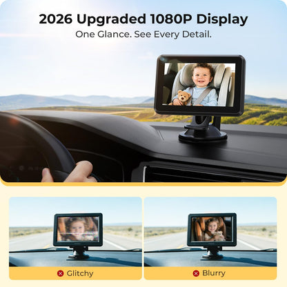 2026 Upgraded Baby Car Camera 1080P HD IR Night Vision Rear Facing
