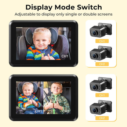 2026 Upgraded Baby Car Camera 1080P HD IR Night Vision Rear Facing