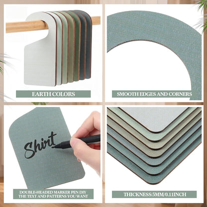 Blank Wooden Closet Dividers, Macaron Color, Tab Top