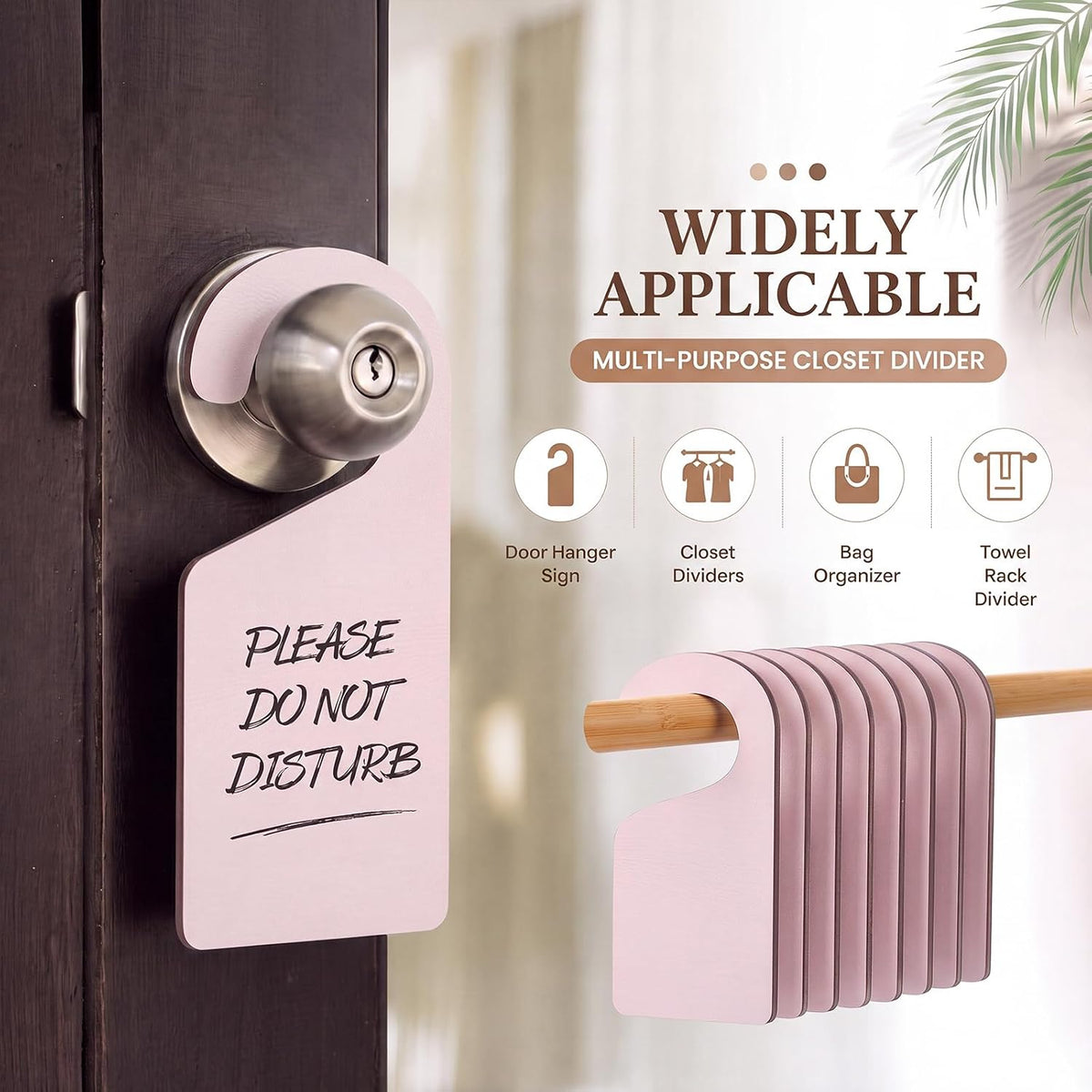 Blank Wooden Closet Dividers, Macaron Color, Tab Top