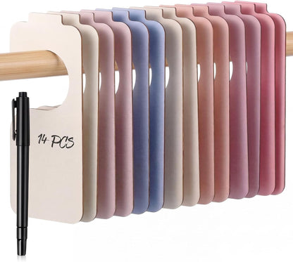Blank Wooden Closet Dividers, Macaron Color, Tab Top