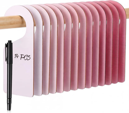 Blank Wooden Closet Dividers, Macaron Color, Tab Top