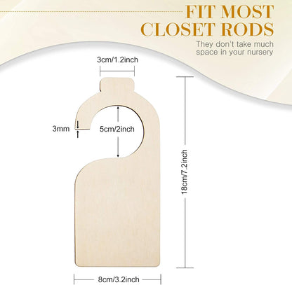 Blank Wooden Closet Dividers, Macaron Color, Tab Top
