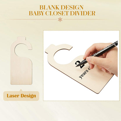 Blank Wooden Closet Dividers, Macaron Color, Tab Top