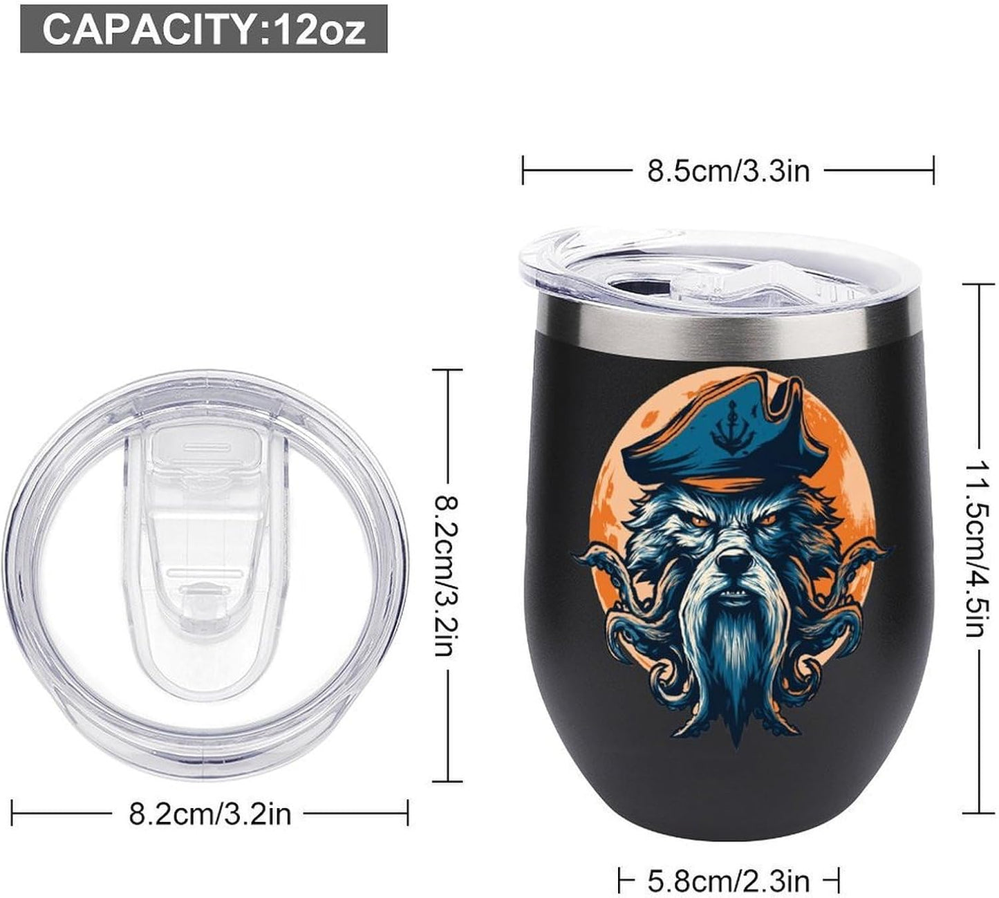 MARSVOVO 12oz Stainless Steel Mug Insulated Tumbler Spill-Proof Pattern | Double Wall,304 Grade,Soft Matte Shell,Snap-On Lid,Solid Color and Graphic Choices,BPA-Free Coffee Cup for Cold & Hot Drinks