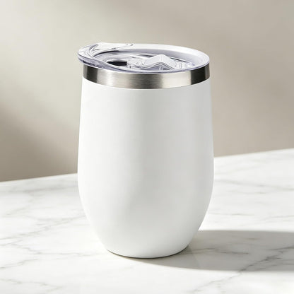 MARSVOVO 12oz Stainless Steel Mug Insulated Tumbler Spill-Proof Pattern | Double Wall,304 Grade,Soft Matte Shell,Snap-On Lid,Solid Color and Graphic Choices,BPA-Free Coffee Cup for Cold & Hot Drinks