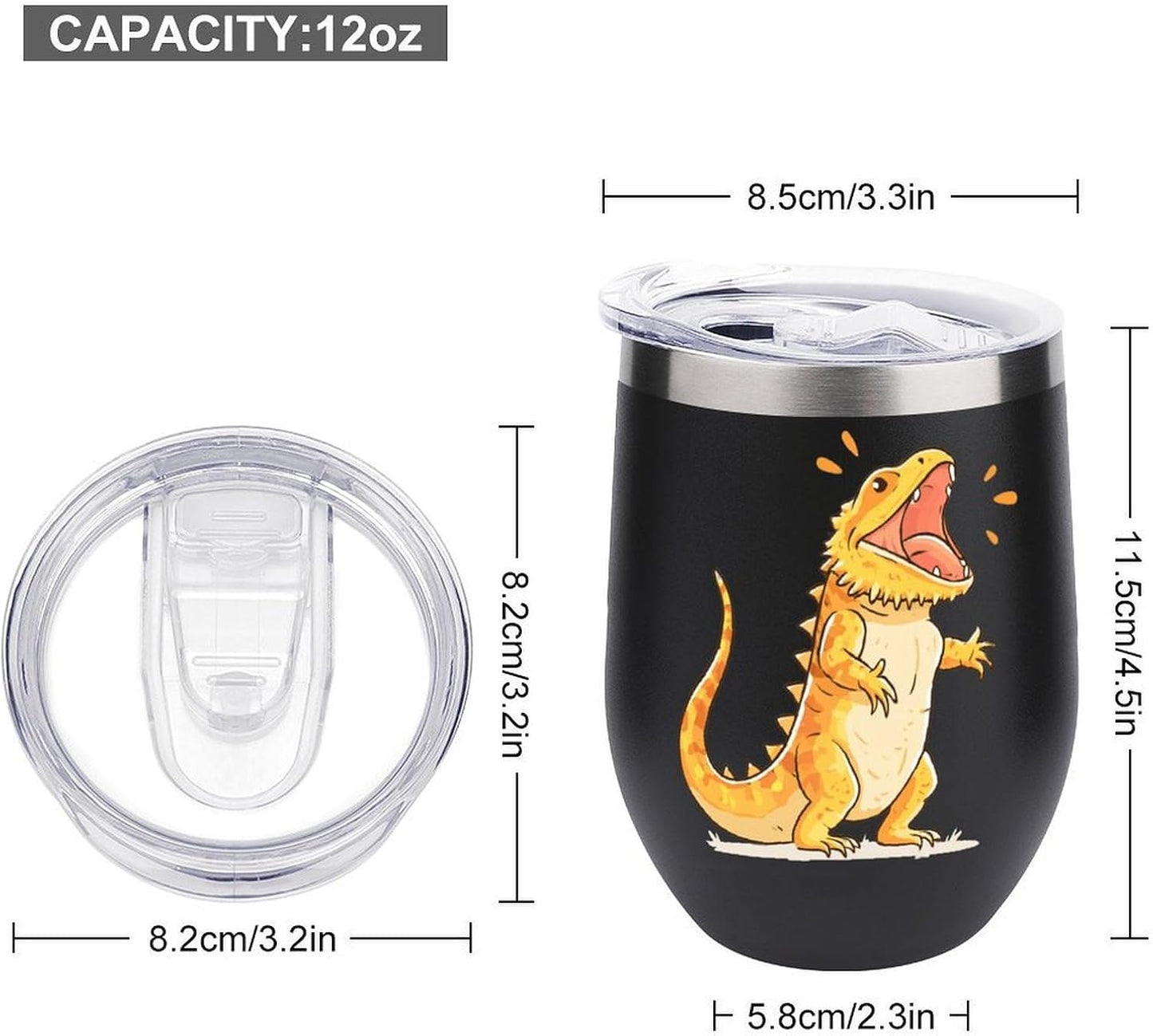 MARSVOVO 12oz Stainless Steel Mug Insulated Tumbler Spill-Proof Pattern | Double Wall,304 Grade,Soft Matte Shell,Snap-On Lid,Solid Color and Graphic Choices,BPA-Free Coffee Cup for Cold & Hot Drinks