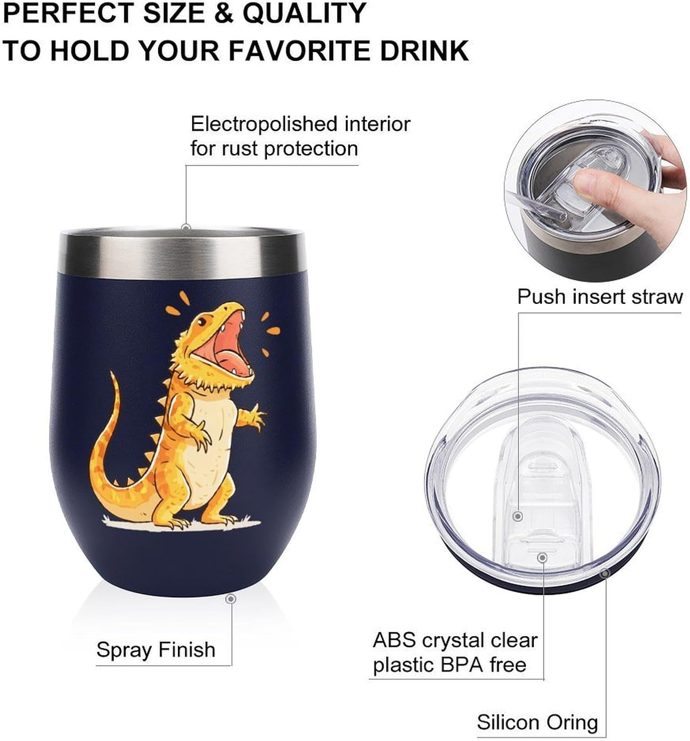 MARSVOVO 12oz Stainless Steel Mug Insulated Tumbler Spill-Proof Pattern | Double Wall,304 Grade,Soft Matte Shell,Snap-On Lid,Solid Color and Graphic Choices,BPA-Free Coffee Cup for Cold & Hot Drinks