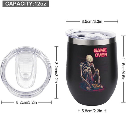 MARSVOVO 12oz Stainless Steel Mug Insulated Tumbler Spill-Proof Pattern | Double Wall,304 Grade,Soft Matte Shell,Snap-On Lid,Solid Color and Graphic Choices,BPA-Free Coffee Cup for Cold & Hot Drinks