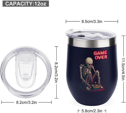 MARSVOVO 12oz Stainless Steel Mug Insulated Tumbler Spill-Proof Pattern | Double Wall,304 Grade,Soft Matte Shell,Snap-On Lid,Solid Color and Graphic Choices,BPA-Free Coffee Cup for Cold & Hot Drinks