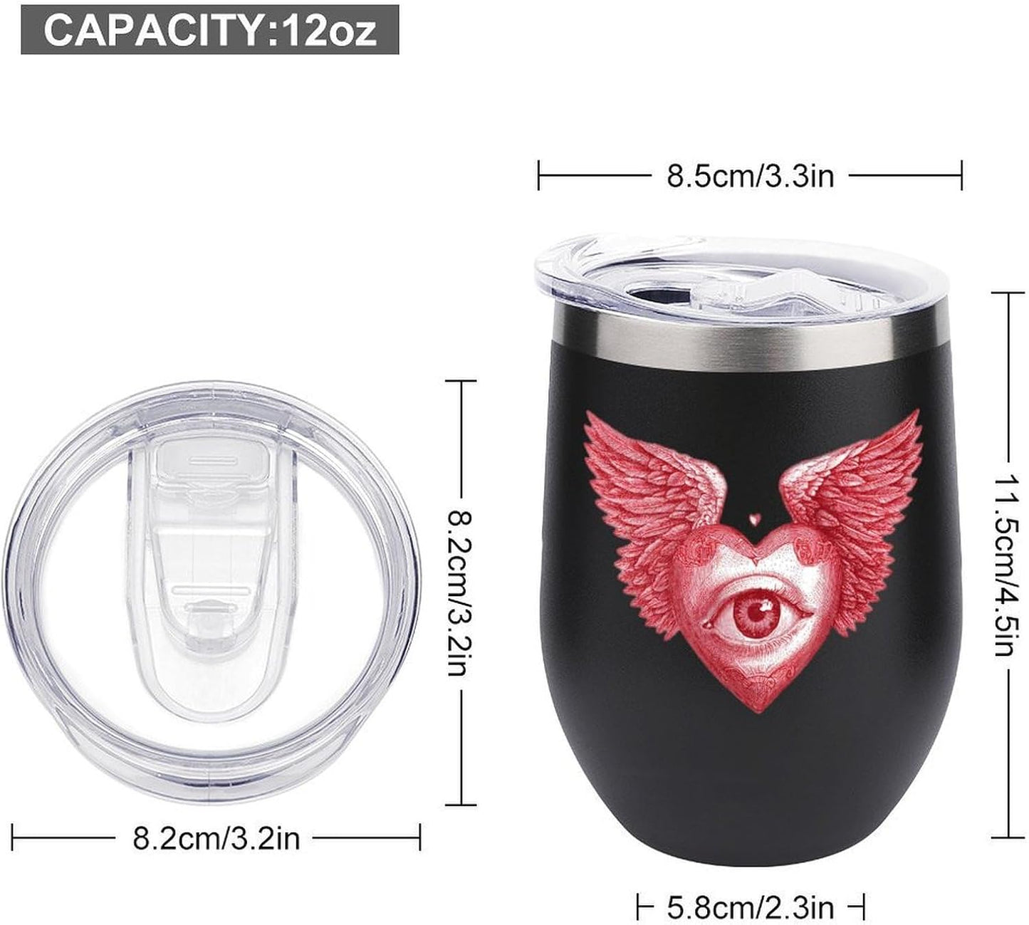 MARSVOVO 12oz Stainless Steel Mug Insulated Tumbler Spill-Proof Pattern | Double Wall,304 Grade,Soft Matte Shell,Snap-On Lid,Solid Color and Graphic Choices,BPA-Free Coffee Cup for Cold & Hot Drinks