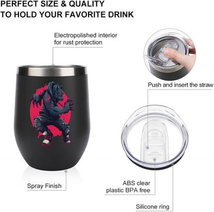 MARSVOVO 12oz Stainless Steel Mug Insulated Tumbler Spill-Proof Pattern | Double Wall,304 Grade,Soft Matte Shell,Snap-On Lid,Solid Color and Graphic Choices,BPA-Free Coffee Cup for Cold & Hot Drinks