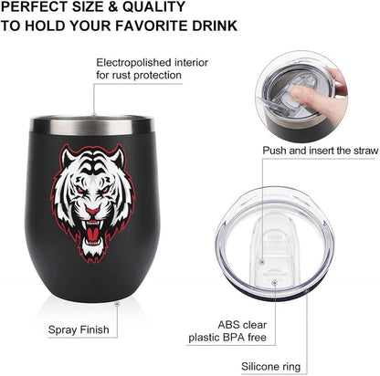 MARSVOVO 12oz Stainless Steel Mug Insulated Tumbler Spill-Proof Pattern | Double Wall,304 Grade,Soft Matte Shell,Snap-On Lid,Solid Color and Graphic Choices,BPA-Free Coffee Cup for Cold & Hot Drinks