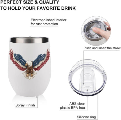 MARSVOVO 12oz Stainless Steel Mug Insulated Tumbler Spill-Proof Pattern | Double Wall,304 Grade,Soft Matte Shell,Snap-On Lid,Solid Color and Graphic Choices,BPA-Free Coffee Cup for Cold & Hot Drinks
