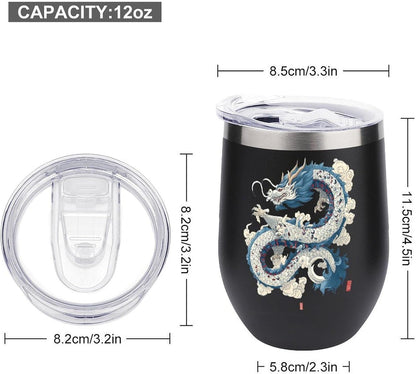 MARSVOVO 12oz Stainless Steel Mug Insulated Tumbler Spill-Proof Pattern | Double Wall,304 Grade,Soft Matte Shell,Snap-On Lid,Solid Color and Graphic Choices,BPA-Free Coffee Cup for Cold & Hot Drinks