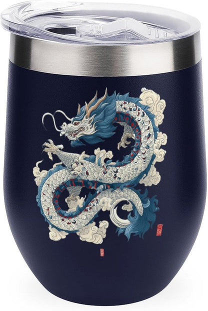 MARSVOVO 12oz Stainless Steel Mug Insulated Tumbler Spill-Proof Pattern | Double Wall,304 Grade,Soft Matte Shell,Snap-On Lid,Solid Color and Graphic Choices,BPA-Free Coffee Cup for Cold & Hot Drinks