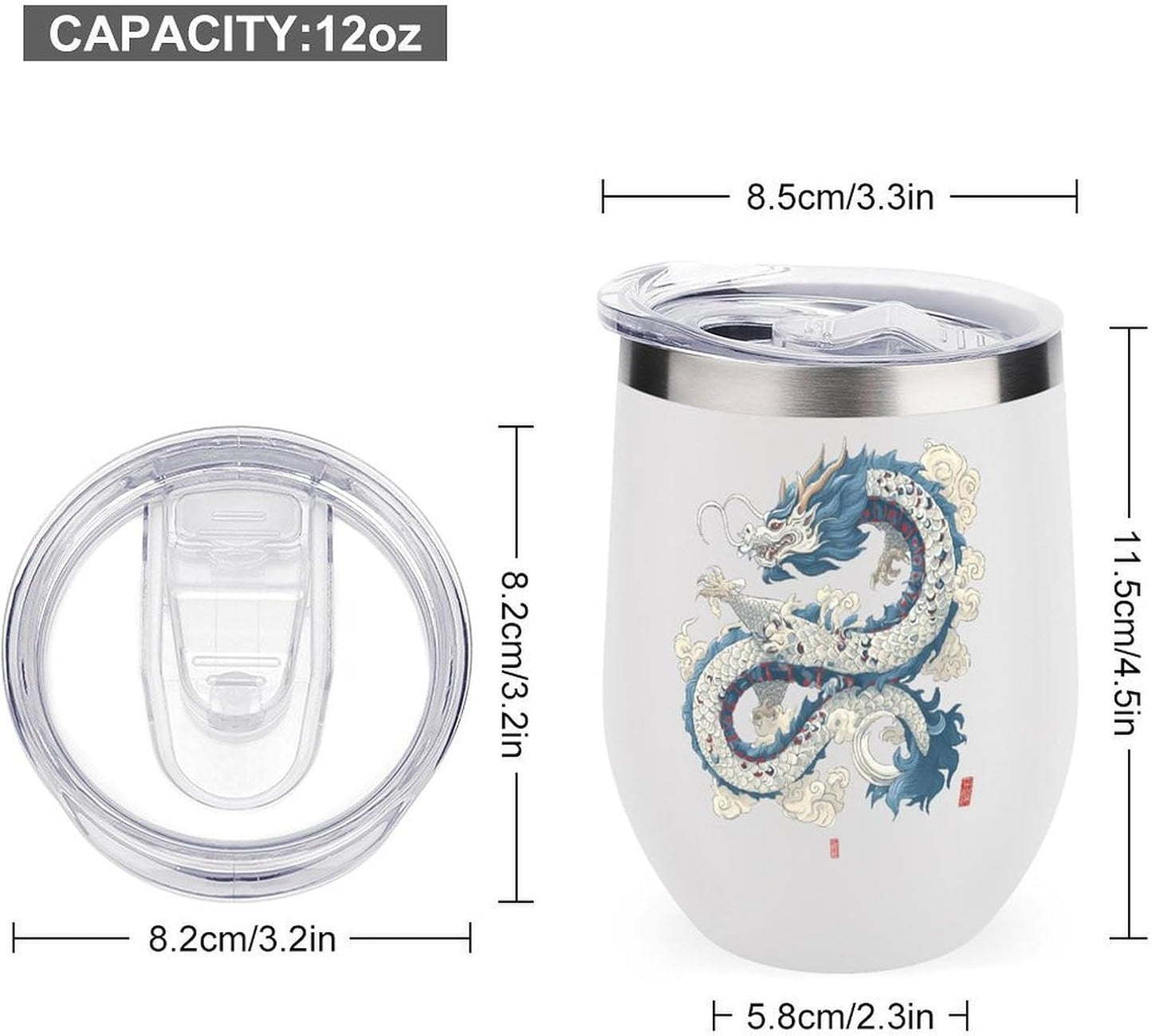 MARSVOVO 12oz Stainless Steel Mug Insulated Tumbler Spill-Proof Pattern | Double Wall,304 Grade,Soft Matte Shell,Snap-On Lid,Solid Color and Graphic Choices,BPA-Free Coffee Cup for Cold & Hot Drinks