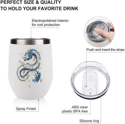 MARSVOVO 12oz Stainless Steel Mug Insulated Tumbler Spill-Proof Pattern | Double Wall,304 Grade,Soft Matte Shell,Snap-On Lid,Solid Color and Graphic Choices,BPA-Free Coffee Cup for Cold & Hot Drinks
