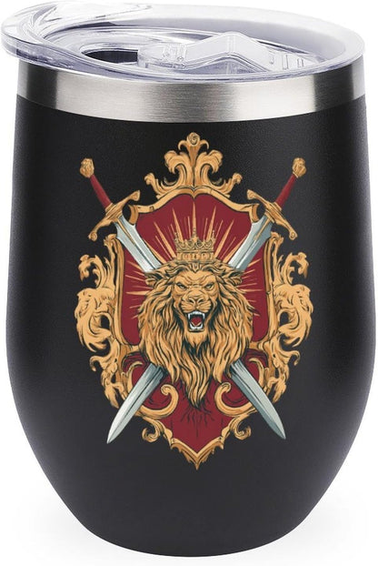 MARSVOVO 12oz Stainless Steel Mug Insulated Tumbler Spill-Proof Pattern | Double Wall,304 Grade,Soft Matte Shell,Snap-On Lid,Solid Color and Graphic Choices,BPA-Free Coffee Cup for Cold & Hot Drinks
