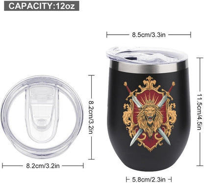 MARSVOVO 12oz Stainless Steel Mug Insulated Tumbler Spill-Proof Pattern | Double Wall,304 Grade,Soft Matte Shell,Snap-On Lid,Solid Color and Graphic Choices,BPA-Free Coffee Cup for Cold & Hot Drinks