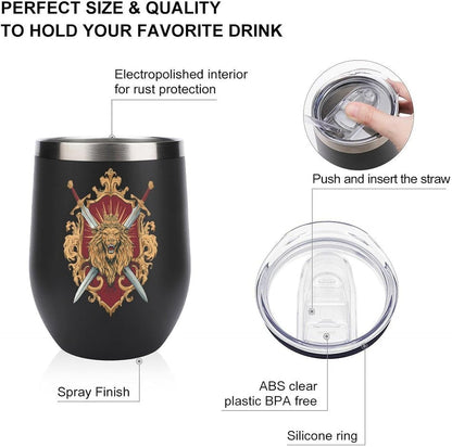 MARSVOVO 12oz Stainless Steel Mug Insulated Tumbler Spill-Proof Pattern | Double Wall,304 Grade,Soft Matte Shell,Snap-On Lid,Solid Color and Graphic Choices,BPA-Free Coffee Cup for Cold & Hot Drinks