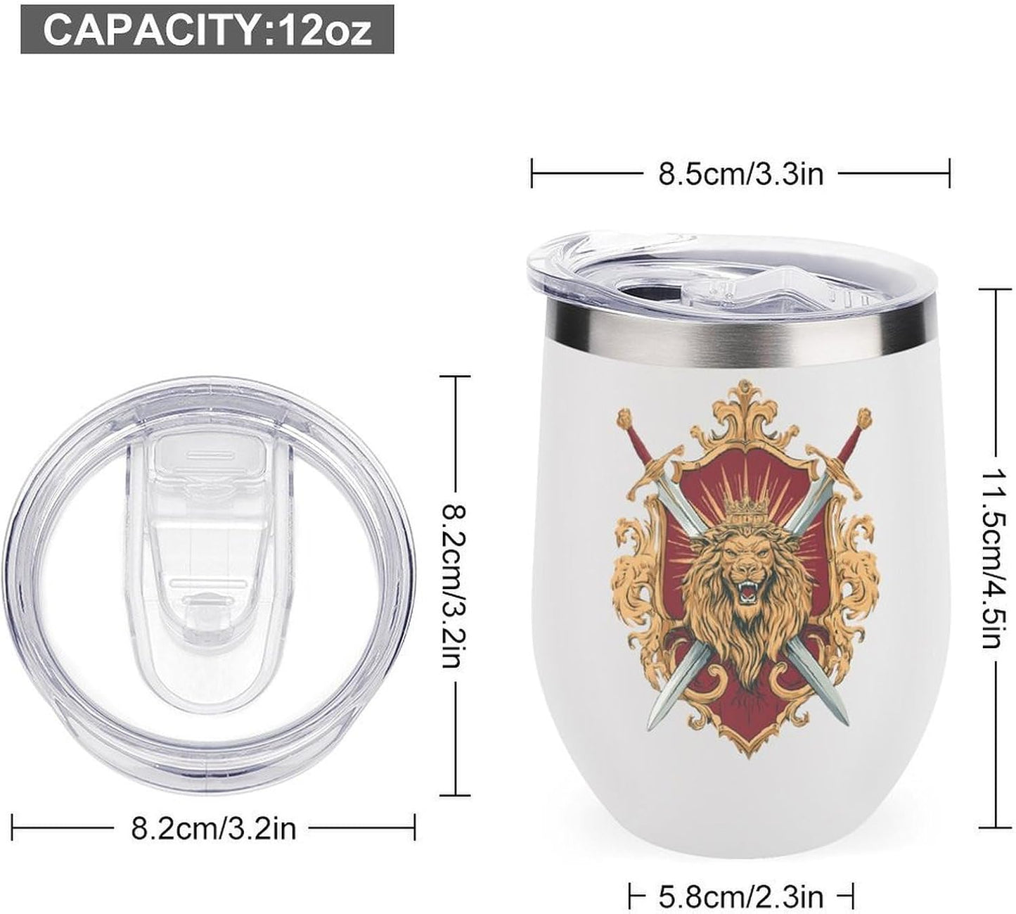 MARSVOVO 12oz Stainless Steel Mug Insulated Tumbler Spill-Proof Pattern | Double Wall,304 Grade,Soft Matte Shell,Snap-On Lid,Solid Color and Graphic Choices,BPA-Free Coffee Cup for Cold & Hot Drinks