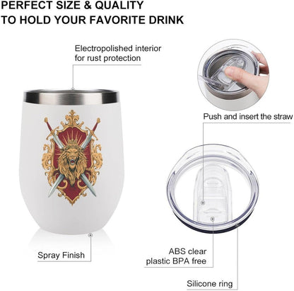 MARSVOVO 12oz Stainless Steel Mug Insulated Tumbler Spill-Proof Pattern | Double Wall,304 Grade,Soft Matte Shell,Snap-On Lid,Solid Color and Graphic Choices,BPA-Free Coffee Cup for Cold & Hot Drinks