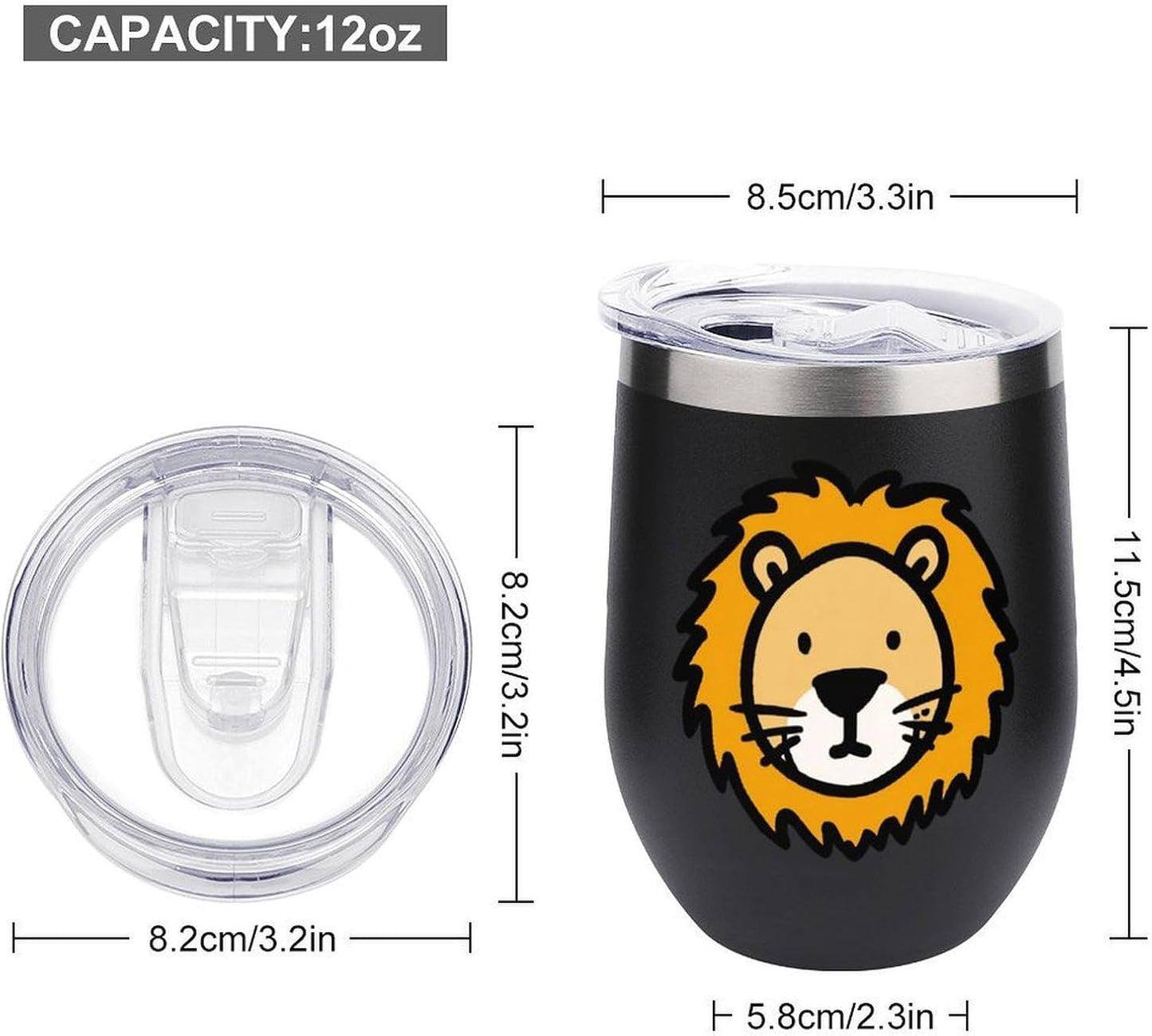 MARSVOVO 12oz Stainless Steel Mug Insulated Tumbler Spill-Proof Pattern | Double Wall,304 Grade,Soft Matte Shell,Snap-On Lid,Solid Color and Graphic Choices,BPA-Free Coffee Cup for Cold & Hot Drinks