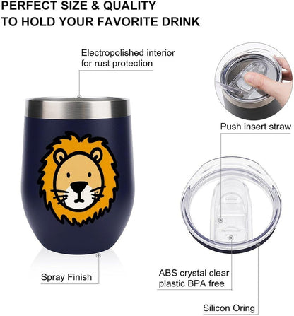 MARSVOVO 12oz Stainless Steel Mug Insulated Tumbler Spill-Proof Pattern | Double Wall,304 Grade,Soft Matte Shell,Snap-On Lid,Solid Color and Graphic Choices,BPA-Free Coffee Cup for Cold & Hot Drinks