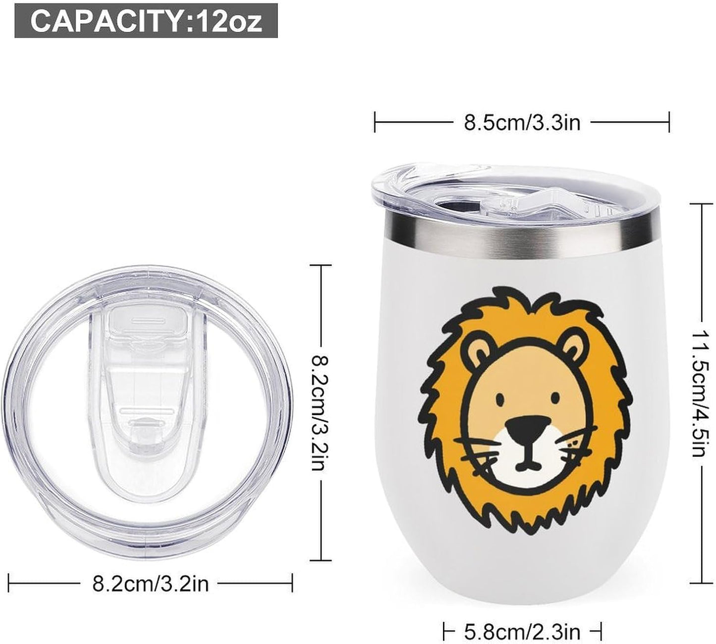 MARSVOVO 12oz Stainless Steel Mug Insulated Tumbler Spill-Proof Pattern | Double Wall,304 Grade,Soft Matte Shell,Snap-On Lid,Solid Color and Graphic Choices,BPA-Free Coffee Cup for Cold & Hot Drinks