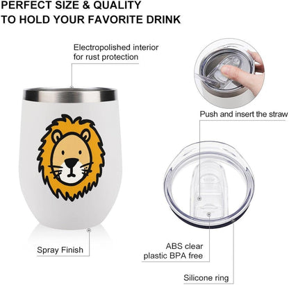 MARSVOVO 12oz Stainless Steel Mug Insulated Tumbler Spill-Proof Pattern | Double Wall,304 Grade,Soft Matte Shell,Snap-On Lid,Solid Color and Graphic Choices,BPA-Free Coffee Cup for Cold & Hot Drinks