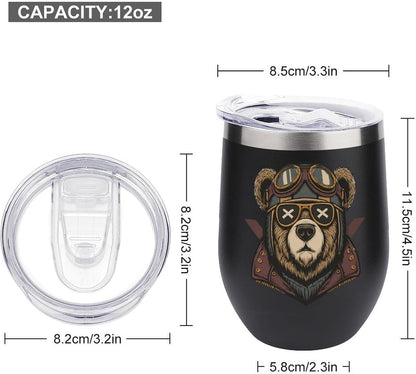 MARSVOVO 12oz Stainless Steel Mug Insulated Tumbler Spill-Proof Pattern | Double Wall,304 Grade,Soft Matte Shell,Snap-On Lid,Solid Color and Graphic Choices,BPA-Free Coffee Cup for Cold & Hot Drinks