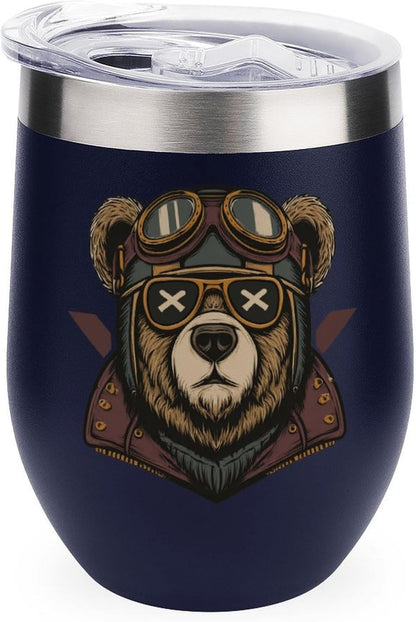 MARSVOVO 12oz Stainless Steel Mug Insulated Tumbler Spill-Proof Pattern | Double Wall,304 Grade,Soft Matte Shell,Snap-On Lid,Solid Color and Graphic Choices,BPA-Free Coffee Cup for Cold & Hot Drinks