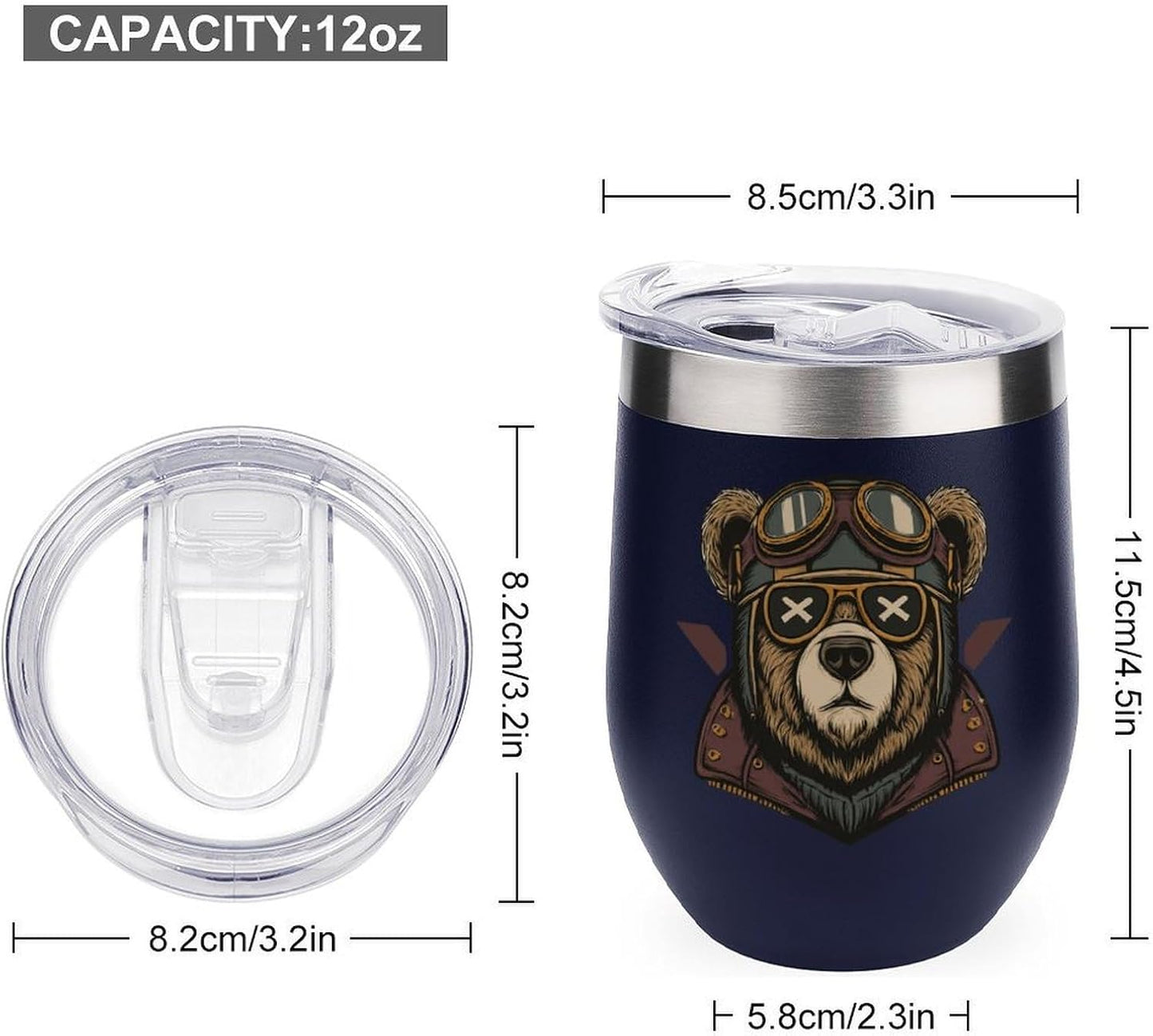 MARSVOVO 12oz Stainless Steel Mug Insulated Tumbler Spill-Proof Pattern | Double Wall,304 Grade,Soft Matte Shell,Snap-On Lid,Solid Color and Graphic Choices,BPA-Free Coffee Cup for Cold & Hot Drinks