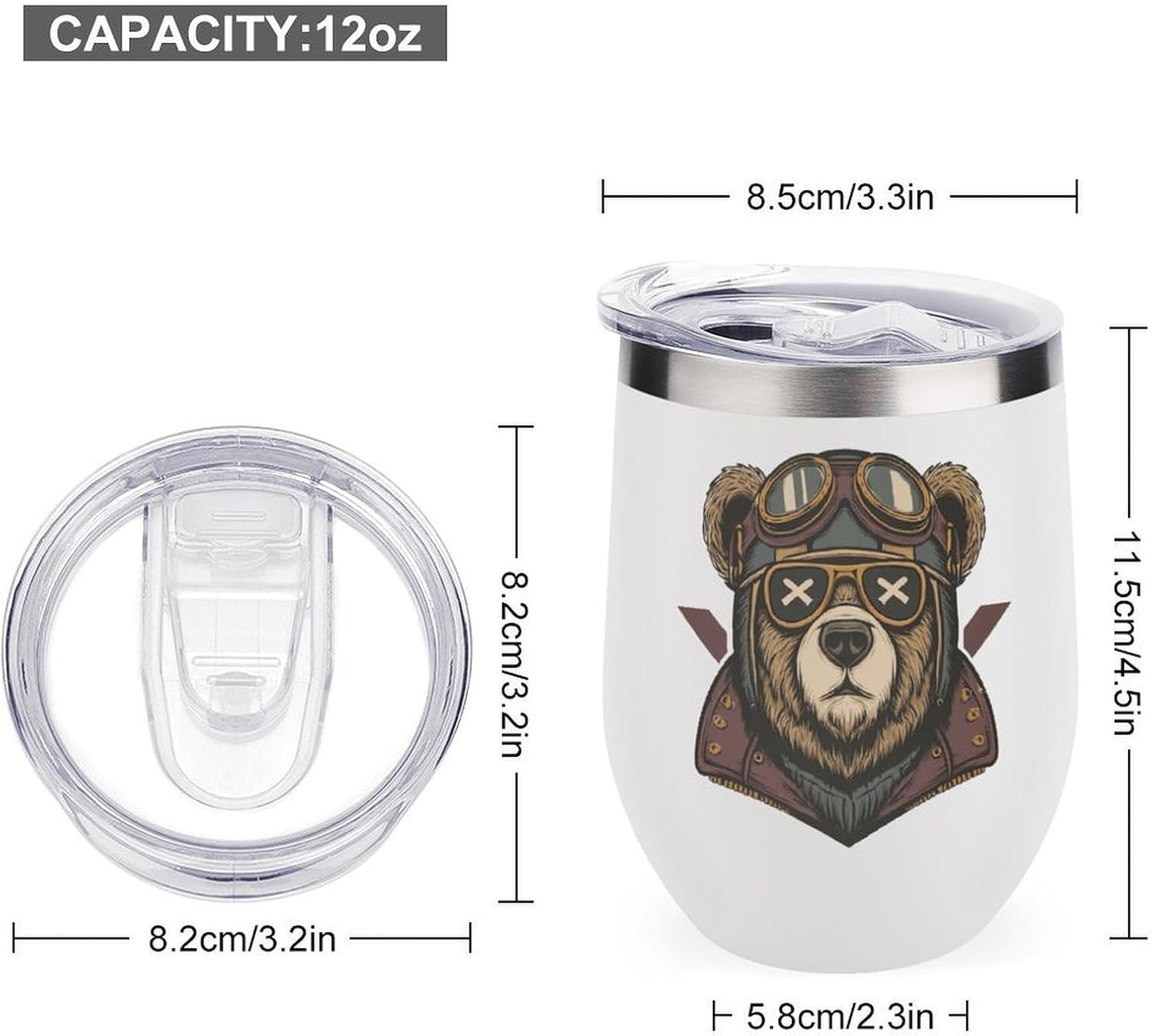 MARSVOVO 12oz Stainless Steel Mug Insulated Tumbler Spill-Proof Pattern | Double Wall,304 Grade,Soft Matte Shell,Snap-On Lid,Solid Color and Graphic Choices,BPA-Free Coffee Cup for Cold & Hot Drinks