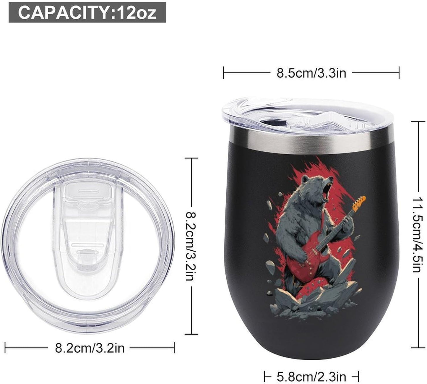 MARSVOVO 12oz Stainless Steel Mug Insulated Tumbler Spill-Proof Pattern | Double Wall,304 Grade,Soft Matte Shell,Snap-On Lid,Solid Color and Graphic Choices,BPA-Free Coffee Cup for Cold & Hot Drinks