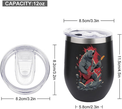MARSVOVO 12oz Stainless Steel Mug Insulated Tumbler Spill-Proof Pattern | Double Wall,304 Grade,Soft Matte Shell,Snap-On Lid,Solid Color and Graphic Choices,BPA-Free Coffee Cup for Cold & Hot Drinks