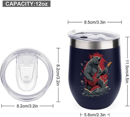MARSVOVO 12oz Stainless Steel Mug Insulated Tumbler Spill-Proof Pattern | Double Wall,304 Grade,Soft Matte Shell,Snap-On Lid,Solid Color and Graphic Choices,BPA-Free Coffee Cup for Cold & Hot Drinks