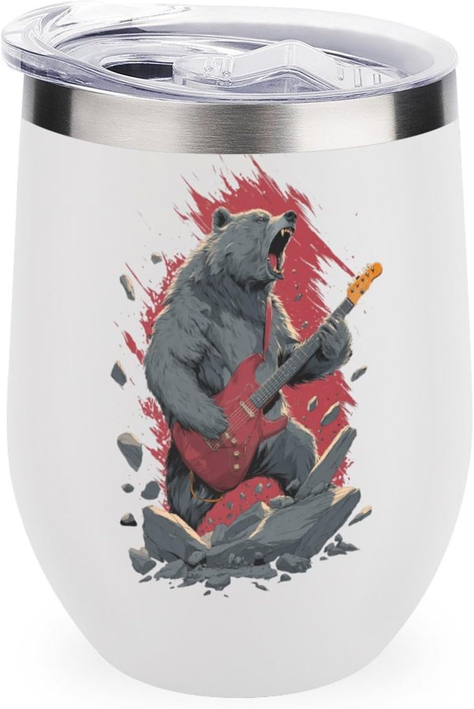 MARSVOVO 12oz Stainless Steel Mug Insulated Tumbler Spill-Proof Pattern | Double Wall,304 Grade,Soft Matte Shell,Snap-On Lid,Solid Color and Graphic Choices,BPA-Free Coffee Cup for Cold & Hot Drinks