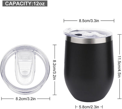 MARSVOVO 12oz Stainless Steel Mug Insulated Tumbler Spill-Proof Pattern | Double Wall,304 Grade,Soft Matte Shell,Snap-On Lid,Solid Color and Graphic Choices,BPA-Free Coffee Cup for Cold & Hot Drinks