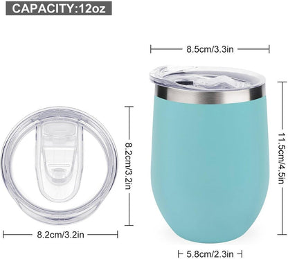 MARSVOVO 12oz Stainless Steel Mug Insulated Tumbler Spill-Proof Pattern | Double Wall,304 Grade,Soft Matte Shell,Snap-On Lid,Solid Color and Graphic Choices,BPA-Free Coffee Cup for Cold & Hot Drinks