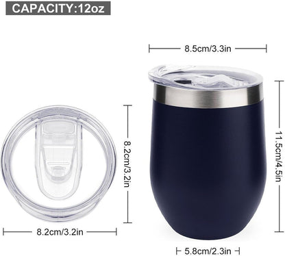 MARSVOVO 12oz Stainless Steel Mug Insulated Tumbler Spill-Proof Pattern | Double Wall,304 Grade,Soft Matte Shell,Snap-On Lid,Solid Color and Graphic Choices,BPA-Free Coffee Cup for Cold & Hot Drinks