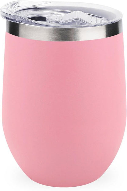 MARSVOVO 12oz Stainless Steel Mug Insulated Tumbler Spill-Proof Pattern | Double Wall,304 Grade,Soft Matte Shell,Snap-On Lid,Solid Color and Graphic Choices,BPA-Free Coffee Cup for Cold & Hot Drinks