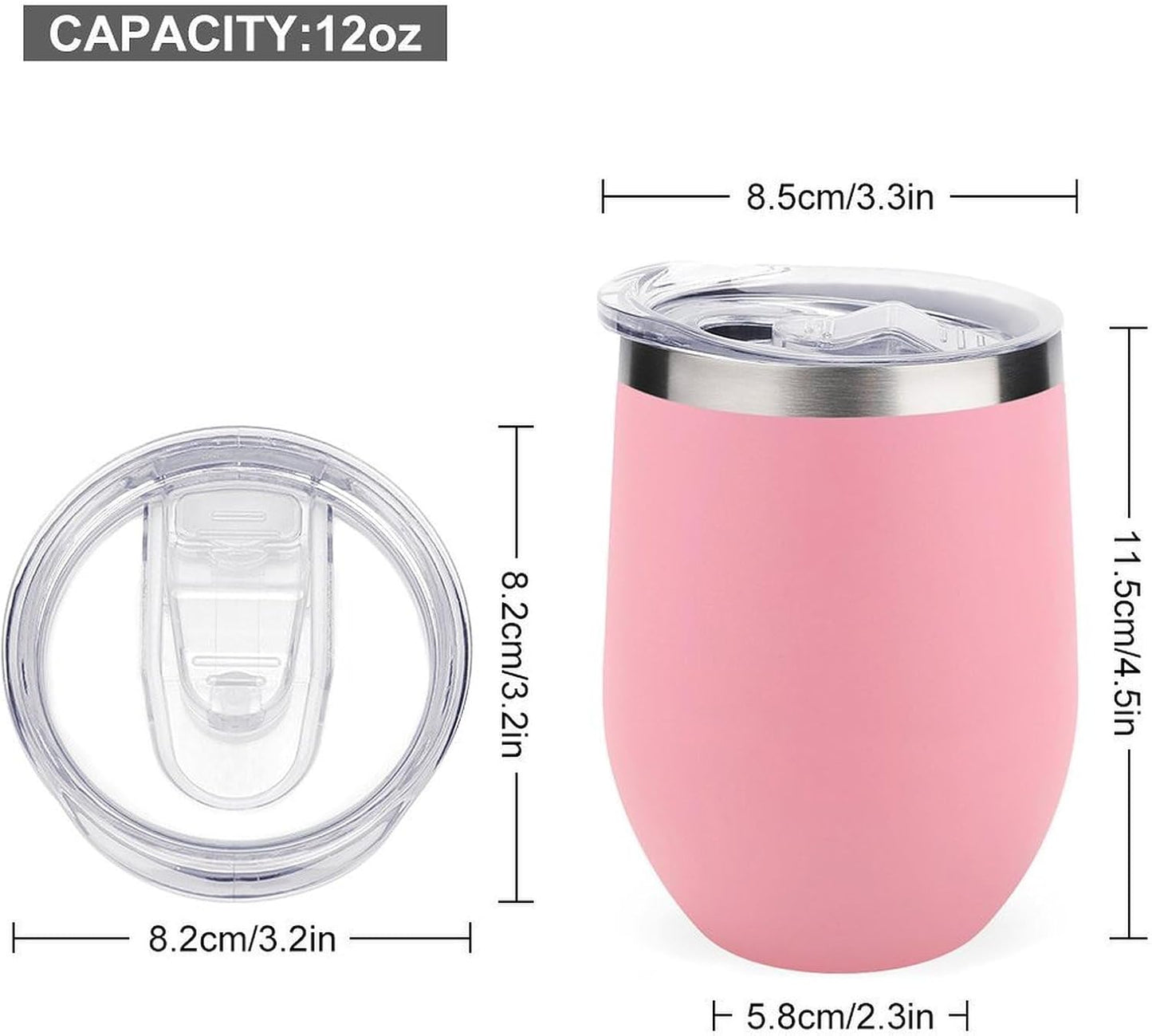 MARSVOVO 12oz Stainless Steel Mug Insulated Tumbler Spill-Proof Pattern | Double Wall,304 Grade,Soft Matte Shell,Snap-On Lid,Solid Color and Graphic Choices,BPA-Free Coffee Cup for Cold & Hot Drinks
